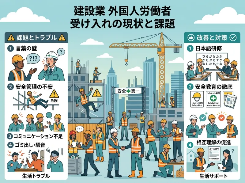 建設業における外国人労働者受け入れの現状と課題