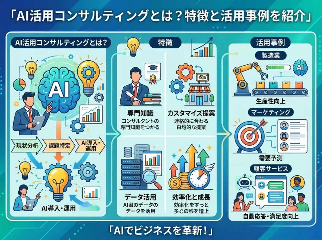 AI活用コンサルティングとは？特徴と活用事例を紹介