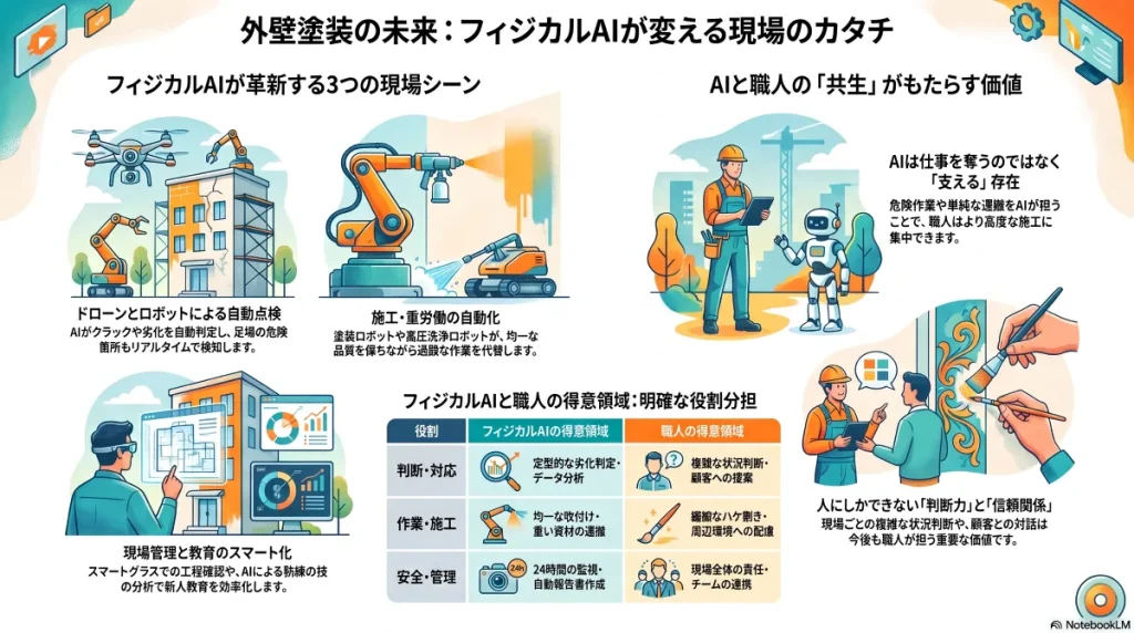 外壁塗装業界で期待されるフィジカルAIの活用シーン